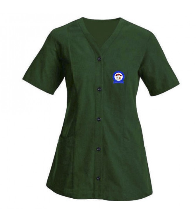 Green Janitorial uniform cardigan